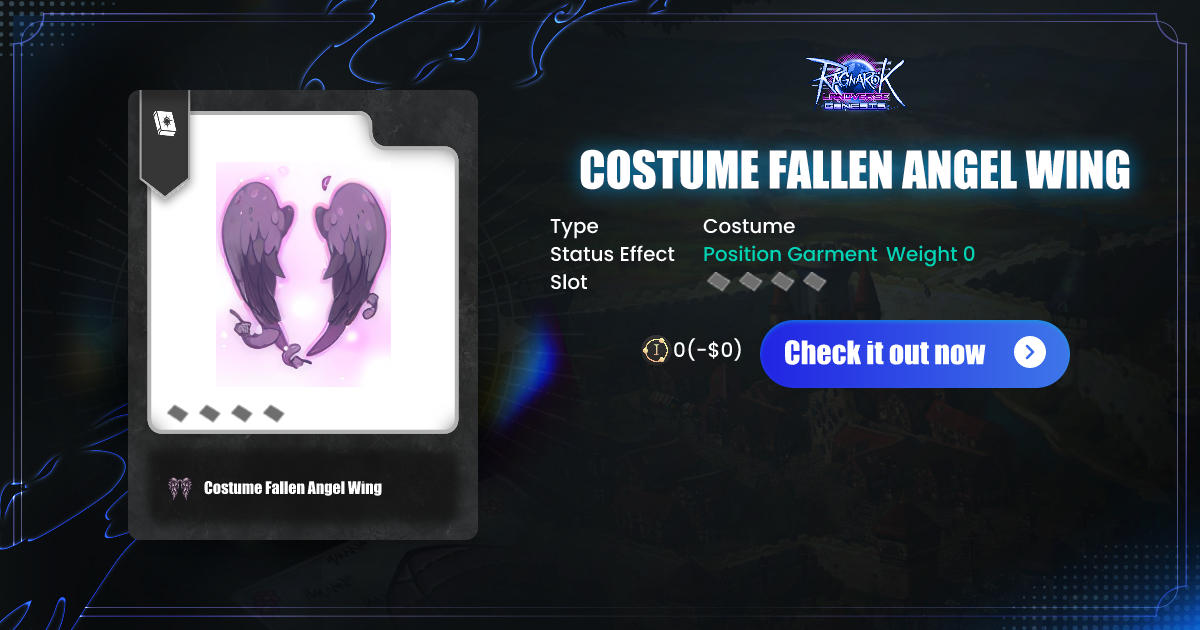 Costume Fallen Angel Wing - Marketplace | Maxion