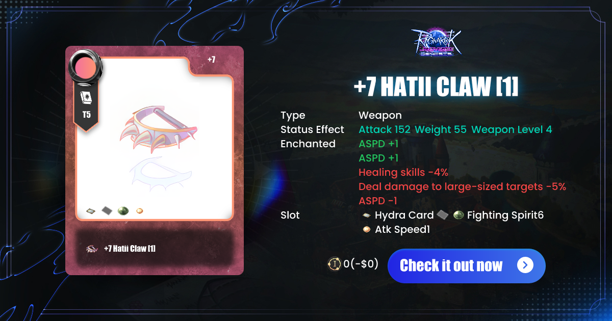 +7 Hatii Claw [1] - Marketplace | Maxion
